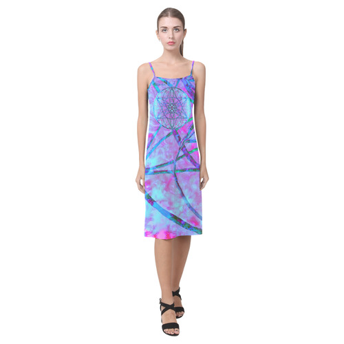 protection through an indigo wave Alcestis Slip Dress (Model D05)