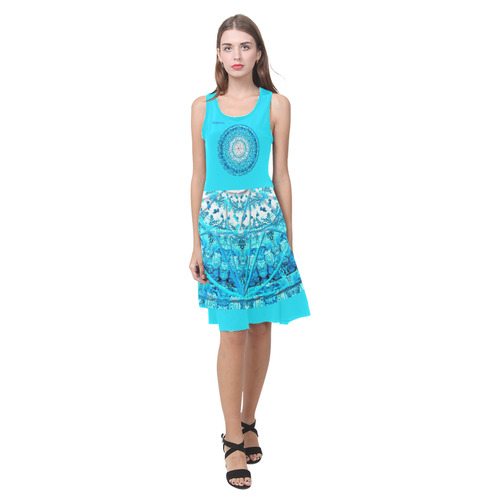 Protection from Jerusalem in blue Atalanta Casual Sundress(Model D04)