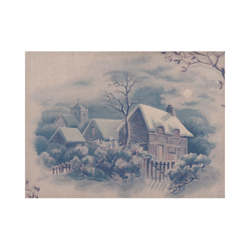 winter scene C Placemat 14’’ x 19’’ (Two Pieces)
