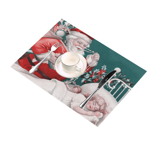 vintage christmas Placemat 14’’ x 19’’ (Two Pieces)
