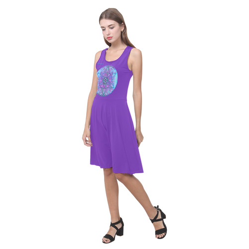 protection through an indigo wave Atalanta Casual Sundress(Model D04)