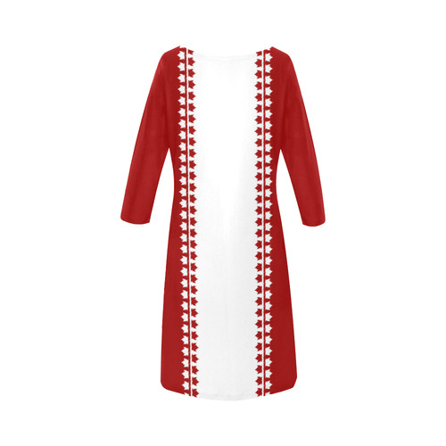 Classic Canada Dresses Long Sleeve Round Collar Dress (D22)