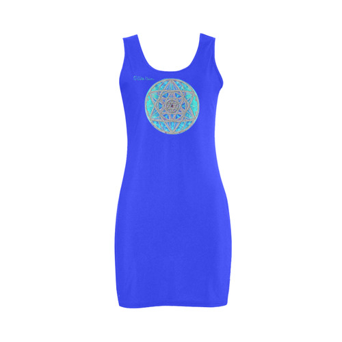 protection in blue harmony Medea Vest Dress (Model D06)