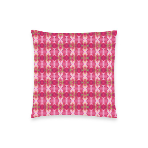 Pink Blast Floral Custom  Pillow Case 18"x18" (one side) No Zipper