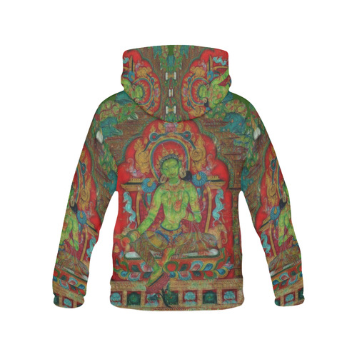 Green Tara from Tibetan Buddhism All Over Print Hoodie for Men (USA Size) (Model H13)