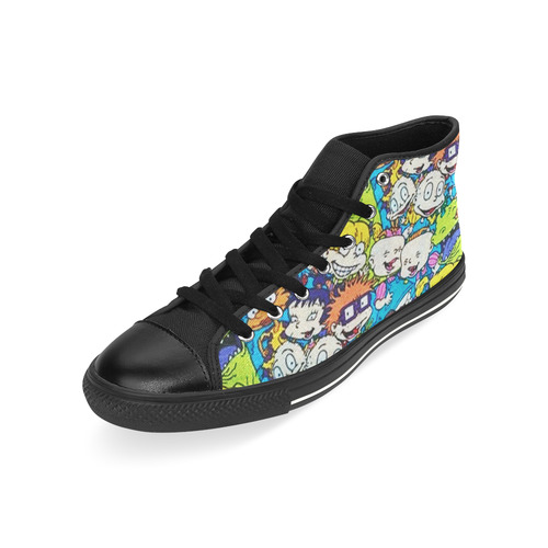 Rugrats pattern High Top Canvas Shoes for Kid (Model 017)