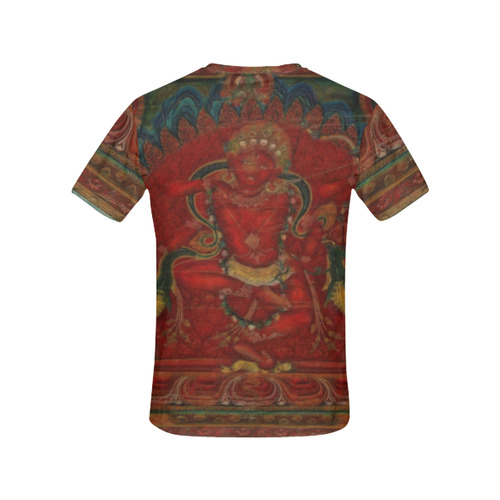 Kurukulla From Tibetan Buddhism All Over Print T-Shirt for Women (USA Size) (Model T40)