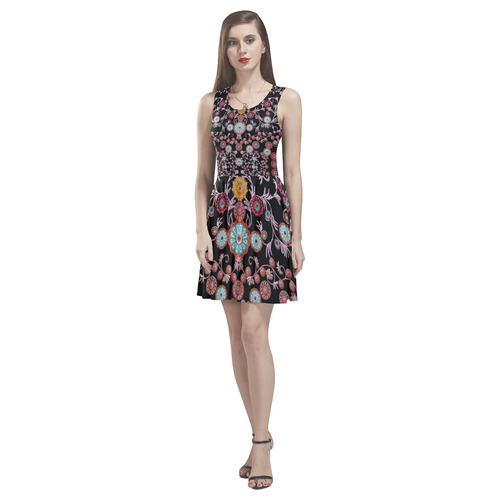 millefiori-2 v Thea Sleeveless Skater Dress(Model D19)