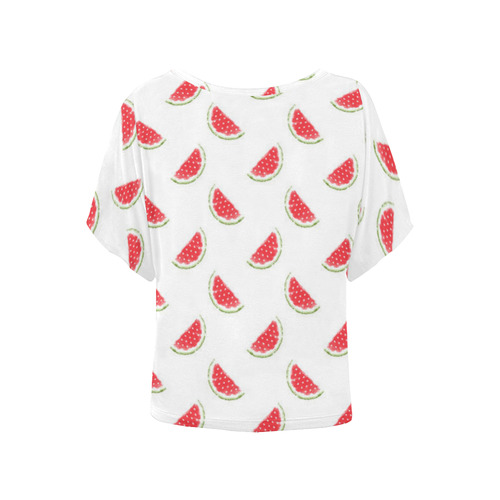 Watermelon Women's Batwing-Sleeved Blouse T shirt (Model T44)