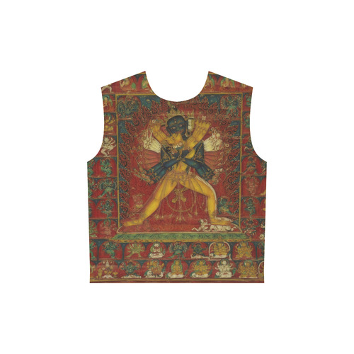 Buddhist Deity Kalachakra All Over Print Sleeveless Hoodie for Women (Model H15)