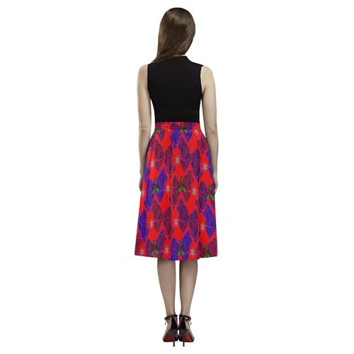 Christmas bows a plenty in red Aoede Crepe Skirt (Model D16)