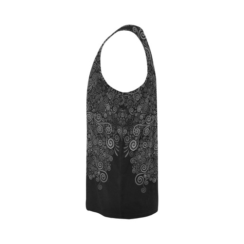 3D Black and White Rose All Over Print Tank Top for Men (Model T43)