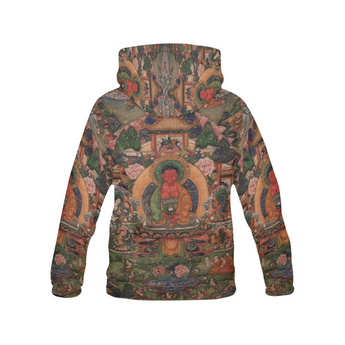 Buddha Amitabha in His Pure Land of Suvakti All Over Print Hoodie for Women (USA Size) (Model H13)