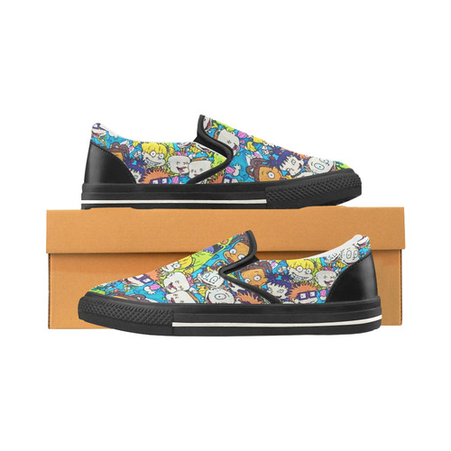 Rugrats pattern Slip-on Canvas Shoes for Kid (Model 019)