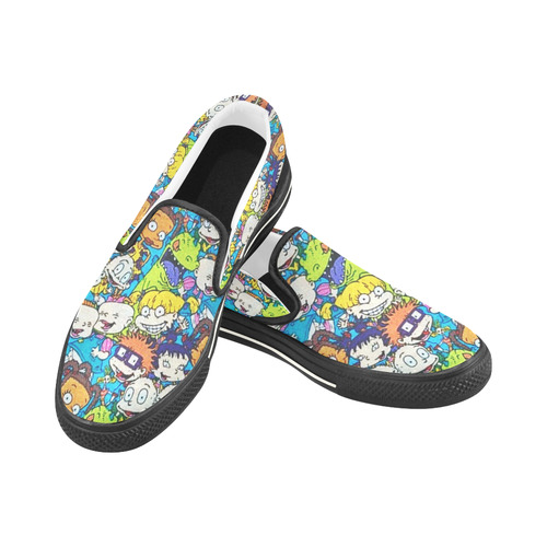 Rugrats pattern Slip-on Canvas Shoes for Kid (Model 019)