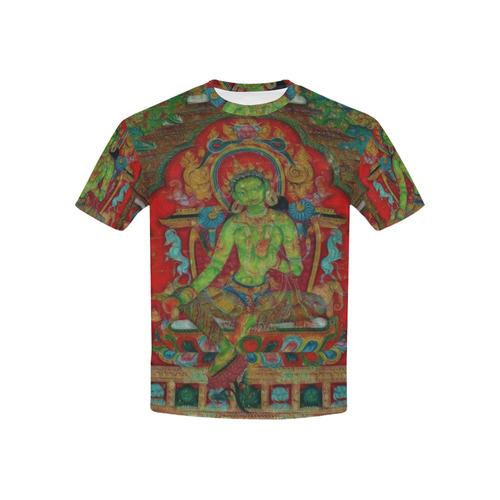 Green Tara from Tibetan Buddhism Kids' All Over Print T-shirt (USA Size) (Model T40)