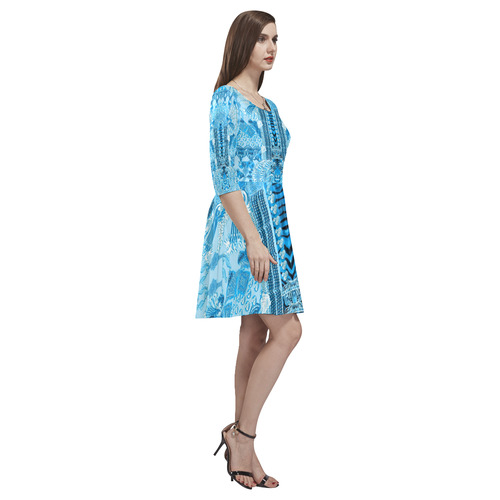 tigres 6 v Tethys Half-Sleeve Skater Dress(Model D20)