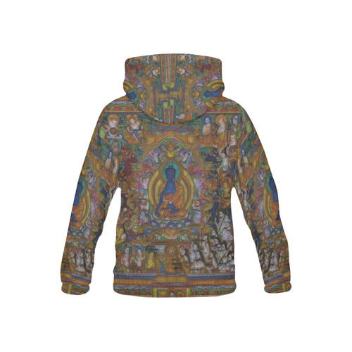 Awesome Thanka With The Holy Medicine Buddha All Over Print Hoodie for Kid (USA Size) (Model H13)