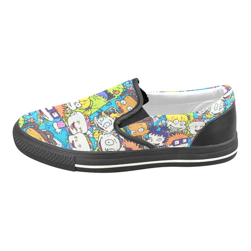 Rugrats pattern Slip-on Canvas Shoes for Kid (Model 019)