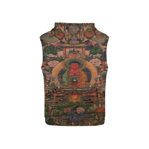Buddha Amitabha in His Pure Land of Suvakti All Over Print Sleeveless Hoodie for Kid (Model H15)