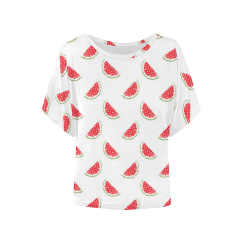 Watermelon Women's Batwing-Sleeved Blouse T shirt (Model T44)