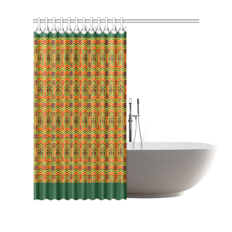 Colorful Kente Pattern Shower Curtain 69"x70" ID D1743699