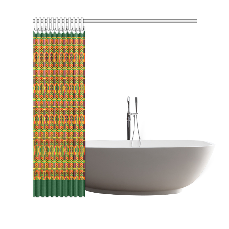 Colorful Kente Pattern Shower Curtain 69"x70" ID D1743699