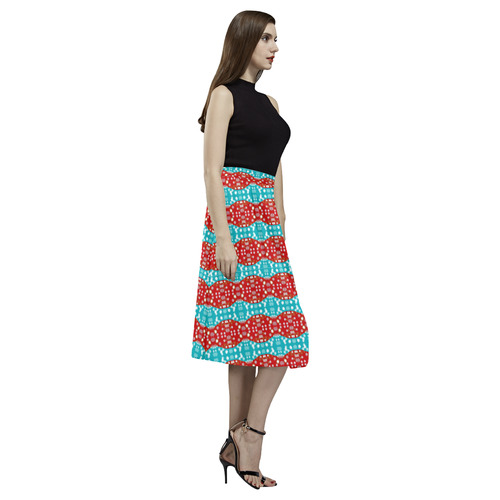 Christmas snowflakes all around Aoede Crepe Skirt (Model D16)