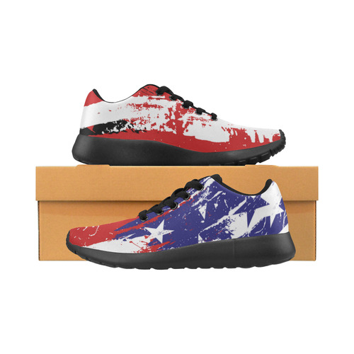 Paint Drip American Flag Women's Running Shoes Women’s Running Shoes (Model 020)
