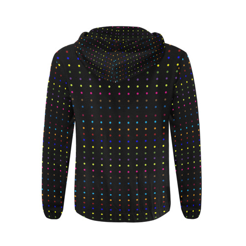Dots & Colors Modern, Colorful pattern design All Over Print Full Zip Hoodie for Men (Model H14)