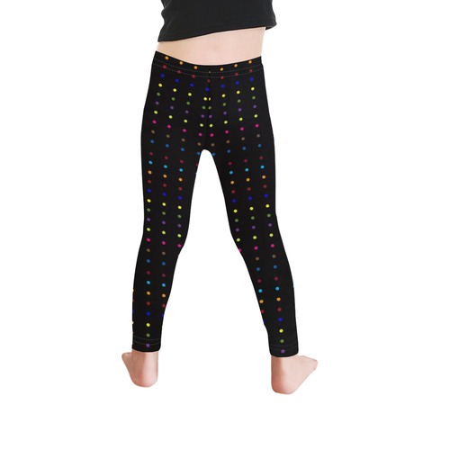 Dots & Colors Modern, Colorful pattern design Kid's Ankle Length Leggings (Model L06)