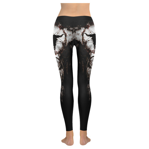 dreamcatcher - pentagram Women's Low Rise Leggings (Invisible Stitch) (Model L05)