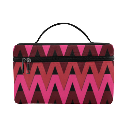 Crimson Chevrons Lunch Bag/Large (Model 1658)