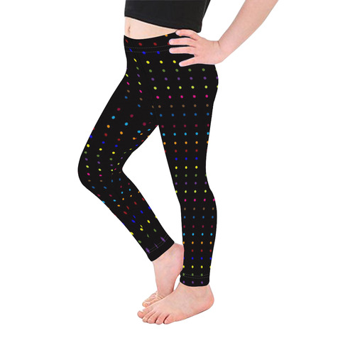 Dots & Colors Modern, Colorful pattern design Kid's Ankle Length Leggings (Model L06)