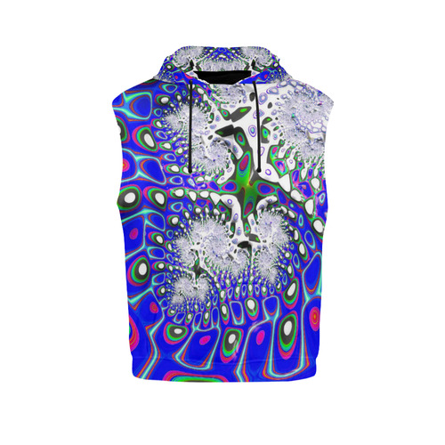 fractal fantasy 717C by JamColors All Over Print Sleeveless Hoodie for Men (Model H15)