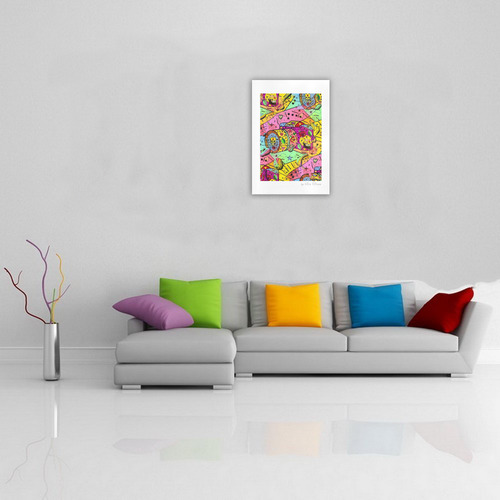 Smile Popart by Nico Bielow Art Print 19‘’x28‘’