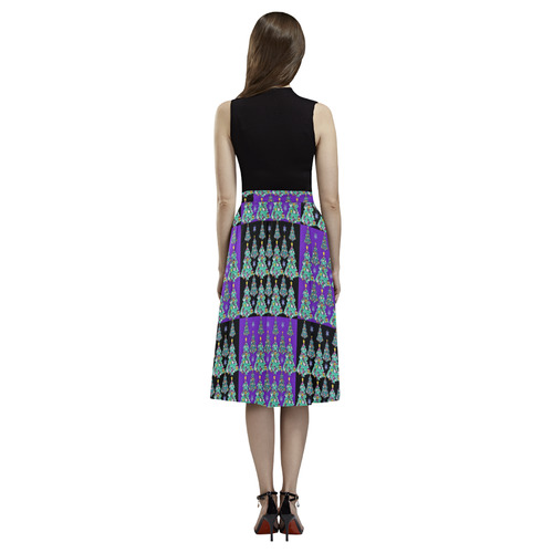 A BLACK AND PURPLE kind of Christmas Aoede Crepe Skirt (Model D16)