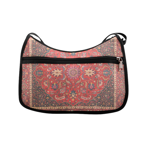 Red Persian Rug Vintage Antique Carpet Crossbody Bags (Model 1616)
