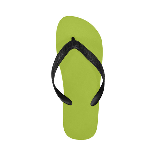 Designer Color Solid Atlantis Green Flip Flops for Men/Women (Model 040)
