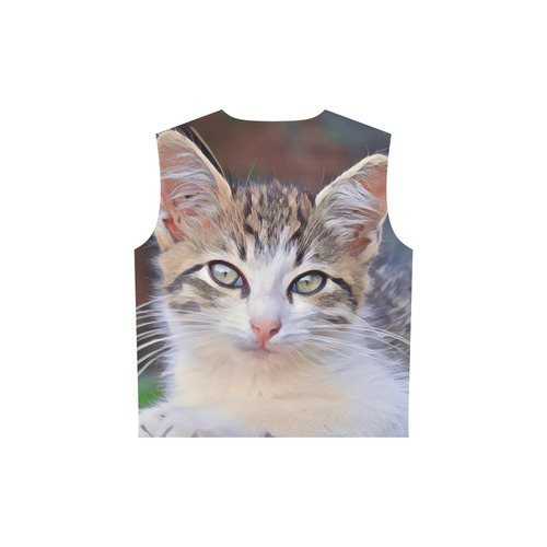 Impressive Animal -Lovely Baby  Cat 2 by JamColors All Over Print Sleeveless Hoodie for Women (Model H15)