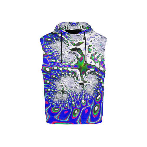 fractal fantasy 717C by JamColors All Over Print Sleeveless Hoodie for Kid (Model H15)