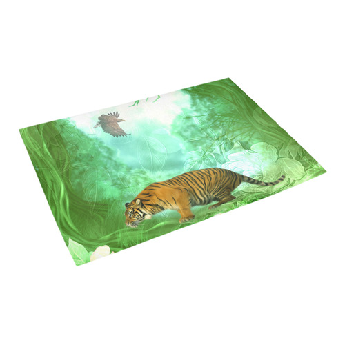 Awesome tiger, fantasy world Azalea Doormat 24" x 16" (Sponge Material)