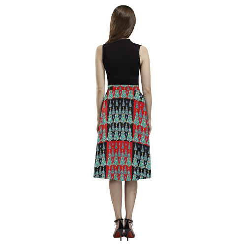 A BLACK AND RED kind of Christmas Aoede Crepe Skirt (Model D16)