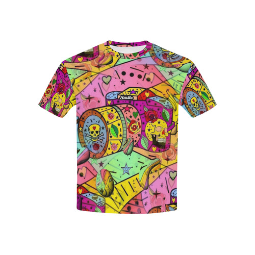Smile Popart by Nico Bielow Kids' All Over Print T-shirt (USA Size) (Model T40)