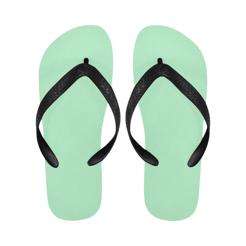 Designer Color Solid Magic Mint Green Flip Flops for Men/Women (Model 040)