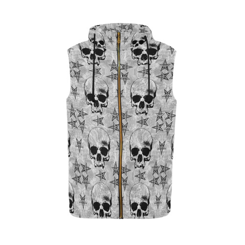 skull sleeveless hoodie