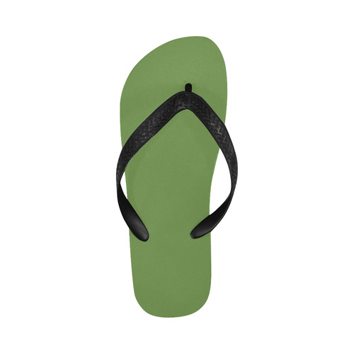 Designer Color Solid Hippie Green Flip Flops for Men/Women (Model 040)