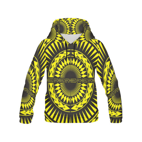 new patterns blk yellow All Over Print Hoodie for Men (USA Size) (Model H13)