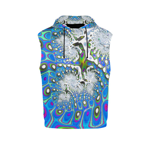 fractal fantasy 717B by JamColors All Over Print Sleeveless Hoodie for Men (Model H15)