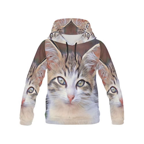 Impressive Animal -Lovely Baby  Cat 2 by JamColors All Over Print Hoodie for Women (USA Size) (Model H13)
